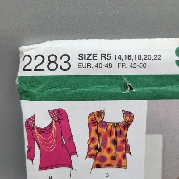 Simplicity 2283 Misses Knit Tops Vest Sewing Pattern Size R5 14-22 UNCUT - Picture 2 of 5